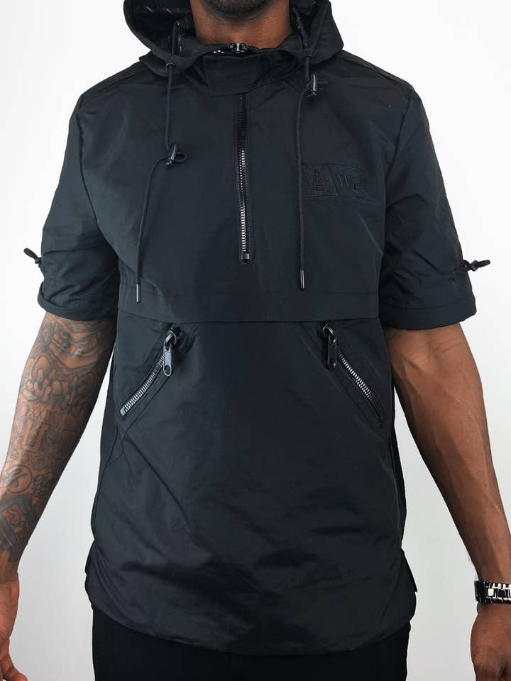 Grail - Wholesale Jacket - Men's - GRAIL x We.Society Men’s Black Waterproof Anorak Jacket
