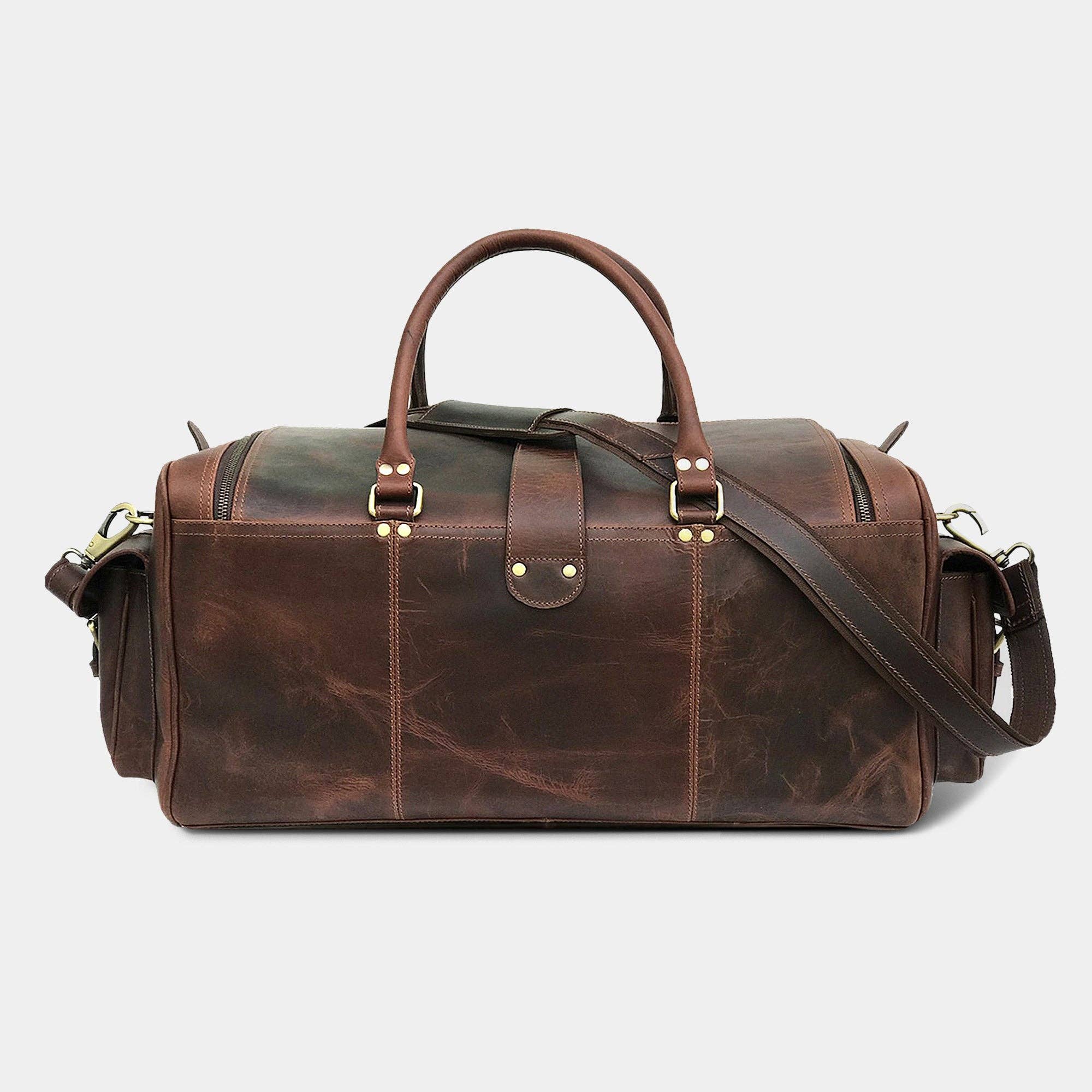 MaheTri LLC - Leather & Lifestyle Goods - Vente Sac de voyage – homme - Sac de voyage en cuir pleine fleur de buffle3