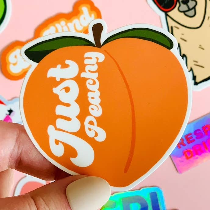 Bara Peachy persika klistermärke för wholesale av Peachy Keen by Design Co