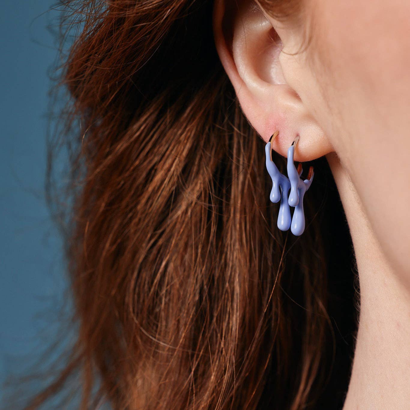 DOLCETTO DESIGNS – Brincos de argola por atacado – Brinco de Prata Gelato - Lavanda3