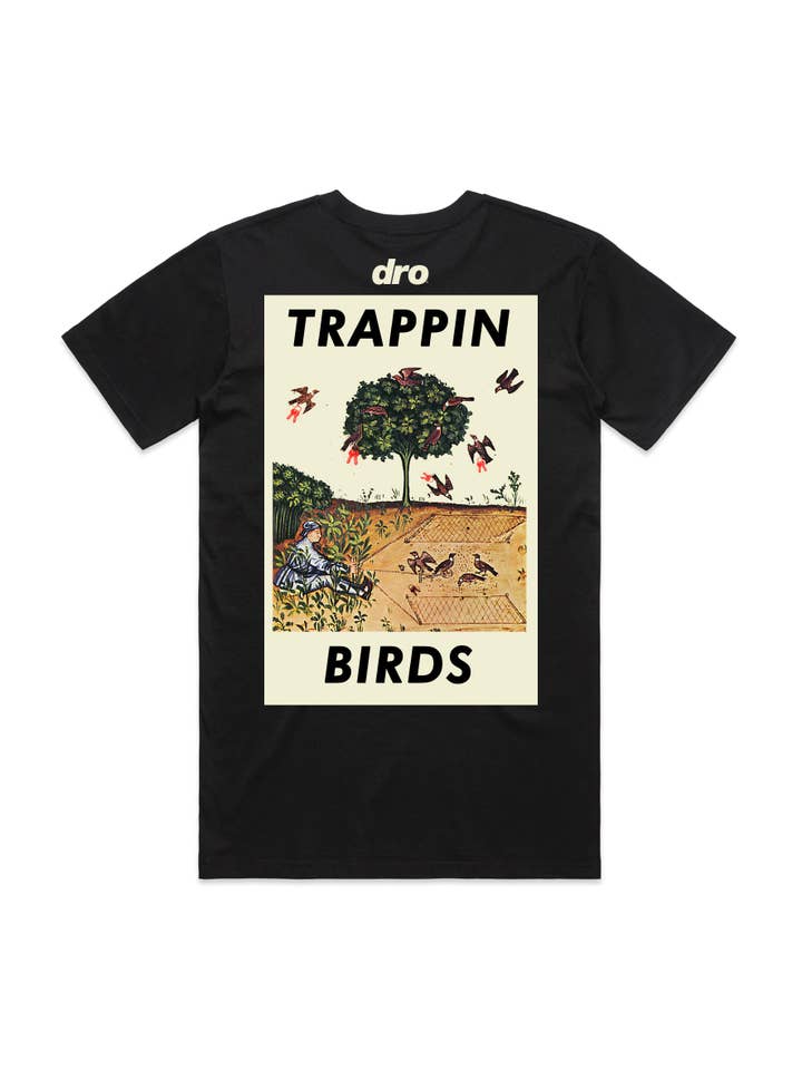 DRO Trappin Birds Tee - Black for wholesale on Faire