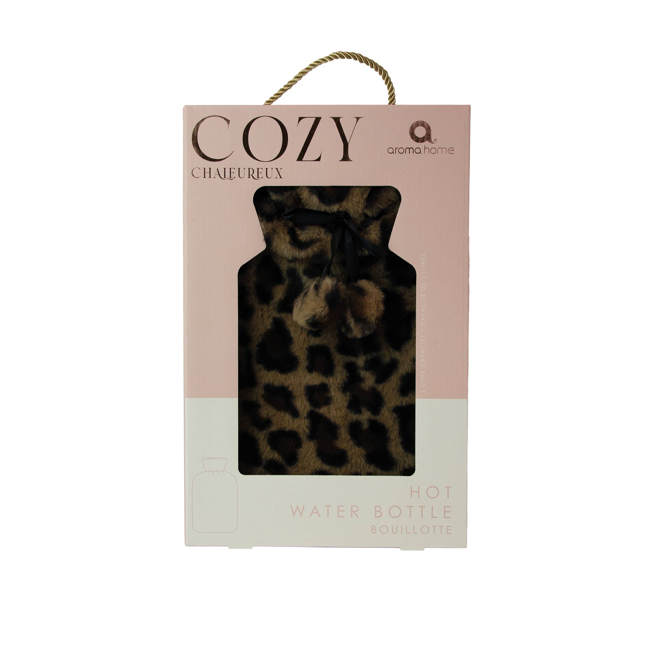 Aroma Home – wholesale Hot/cold compress – Leopard Print Hot Water Bottle0