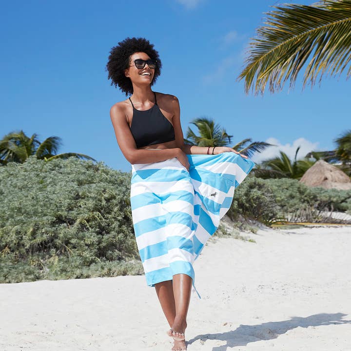 Dock & Bay Quick Dry Towels - Cabana - Tulum Blue for wholesale on Faire
