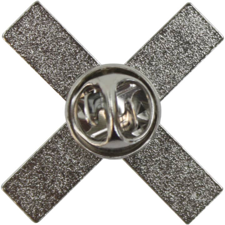 Square Deal Recordings & Supplies - Wholesale Lapel Pin/Button - Enamel Pin - Railroad Crossing - White Train Traffic Sign2