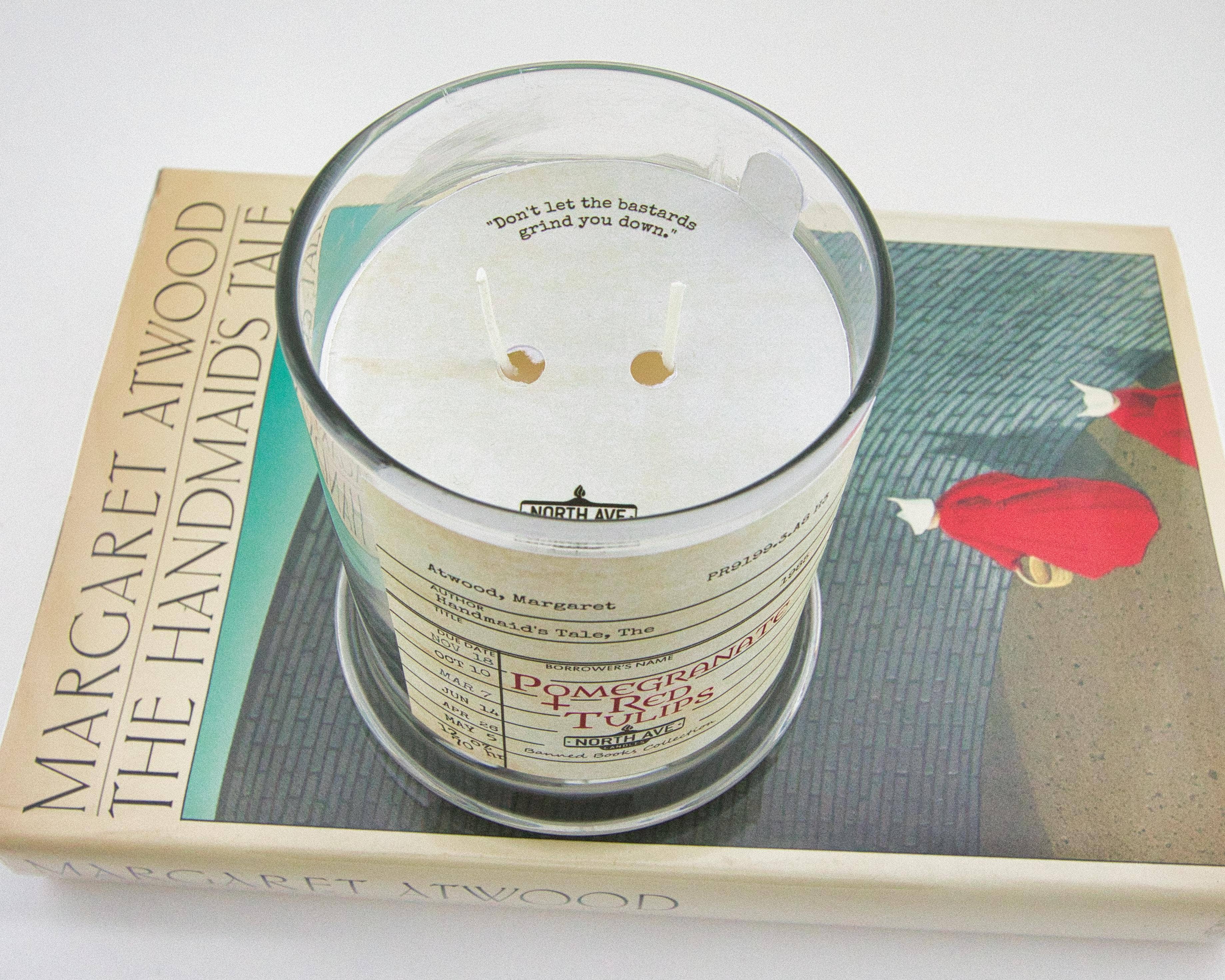 North Ave Candles - Wholesale Jar/Filled Candle - Banned Book Candle / The Handmaid’s Tale / Feminist Gift1