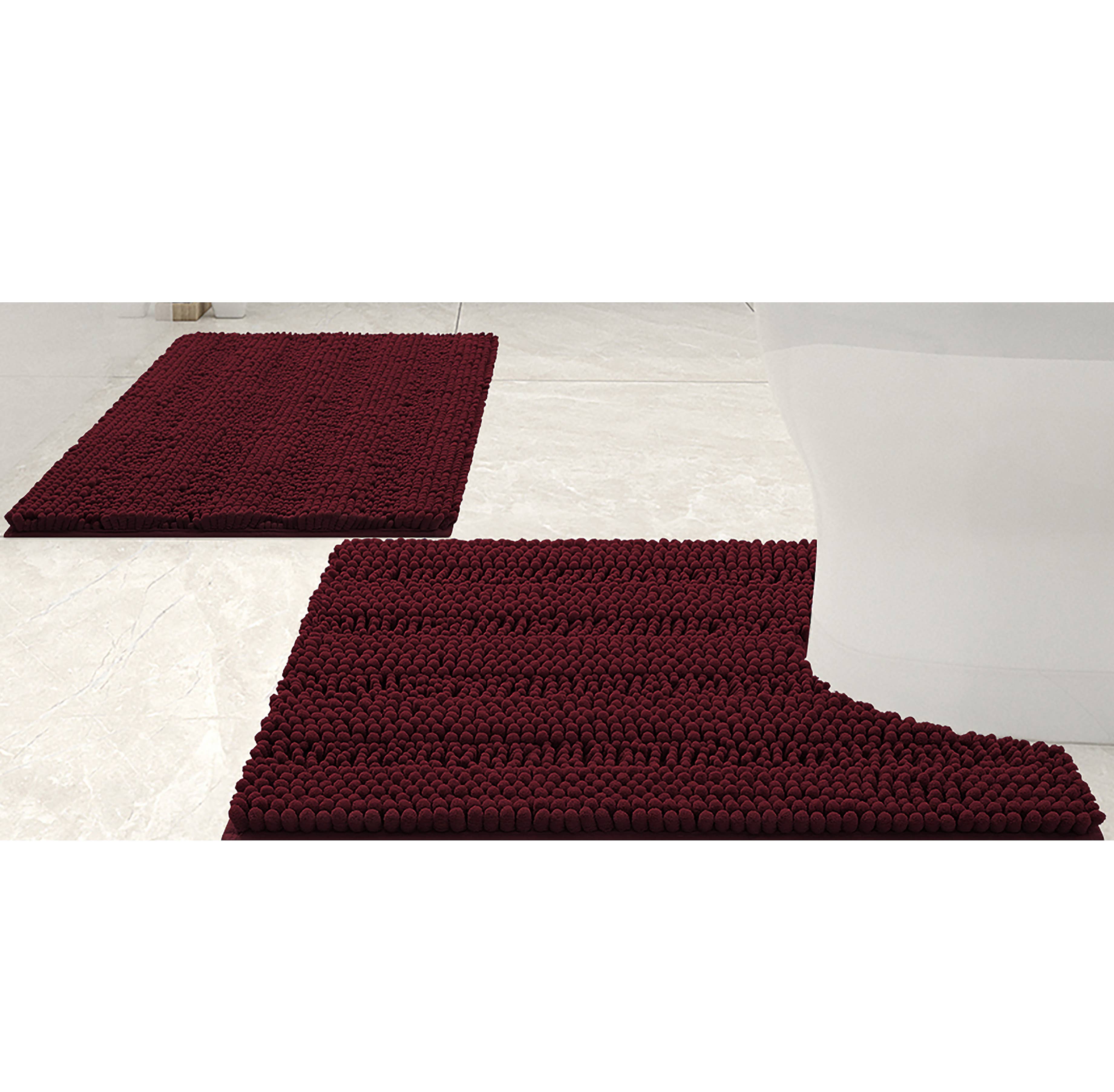 home mart goods - Wholesale Bath Mat Set - 2 Piece Soft Cozy Plush Chenille Bath Mat & Contour Bath Rug12