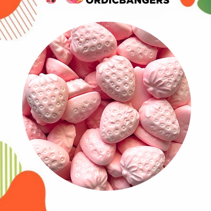 Foamy Strawberry bites Pick N Mix - Swedish Candy for wholesale by Nordicbangers - Swedish Candy Supply