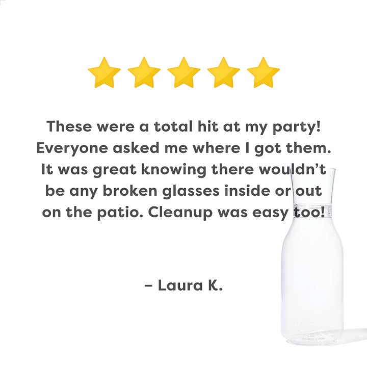 TOSSWARE - Wholesale Carafe - TOSSWARE POP 32oz Carafe Set of 2, Clear Unbreakable Plastic3