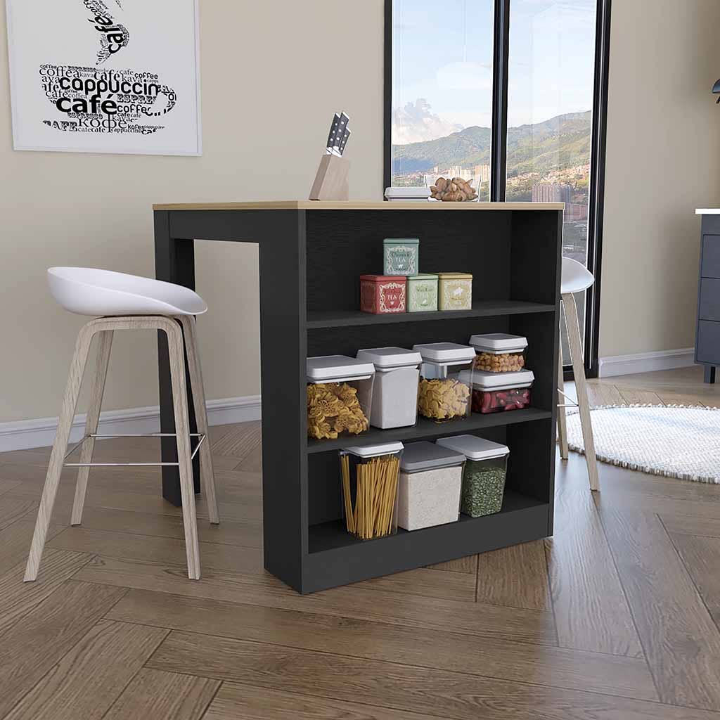 TUHOME FURNITURE - Wholesale Kitchen Storage/Organizer - Tanna Kitchen Island Black0