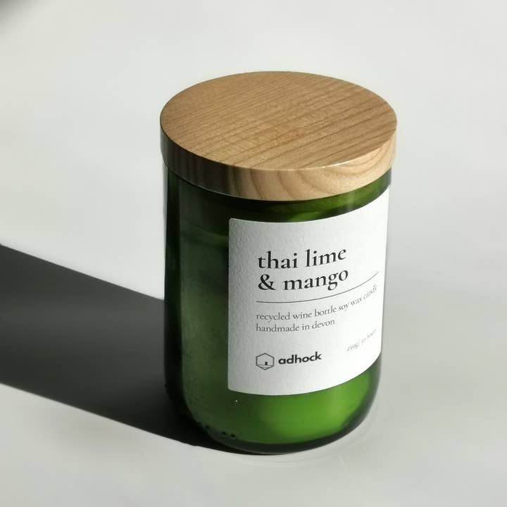 Adhock Homeware – wholesale Jar/filled candle – Thai Lime & Mango Wine Bottle Candle8
