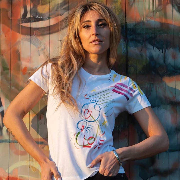 T-shirt - „LOVE“ B.WANT.B Black Label for engroshandel hos B.WANT.B