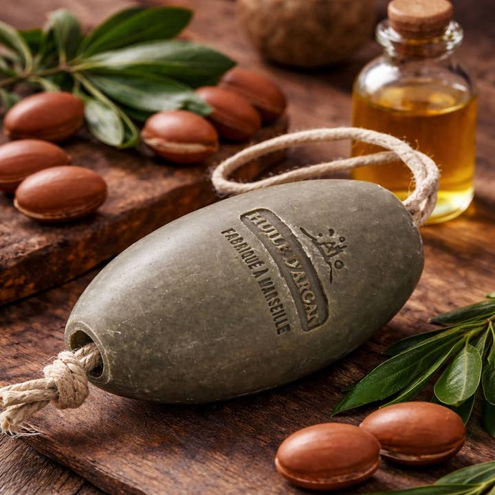 Wandmontierte, drehbare französische Arganseife für den Großhandel von French Soap Wholesale