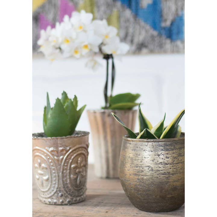 Namaste - Wholesale Candle holder - Antique Foiled Embossed Tealight Holder1