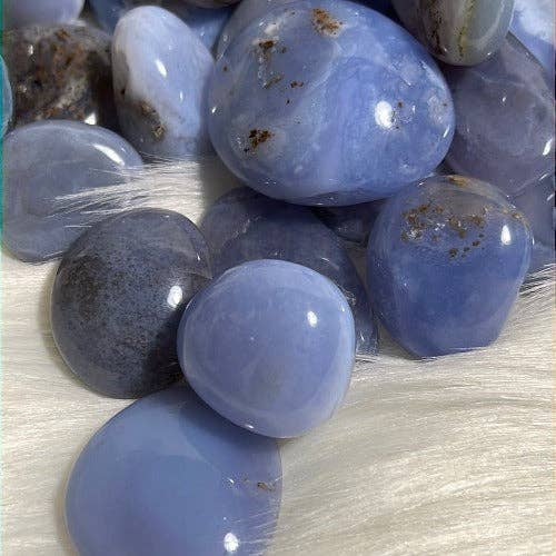 WHOLIFECO - Wholesale Spiritual Stone/Crystal - Blue Chalcedony tumble stones1