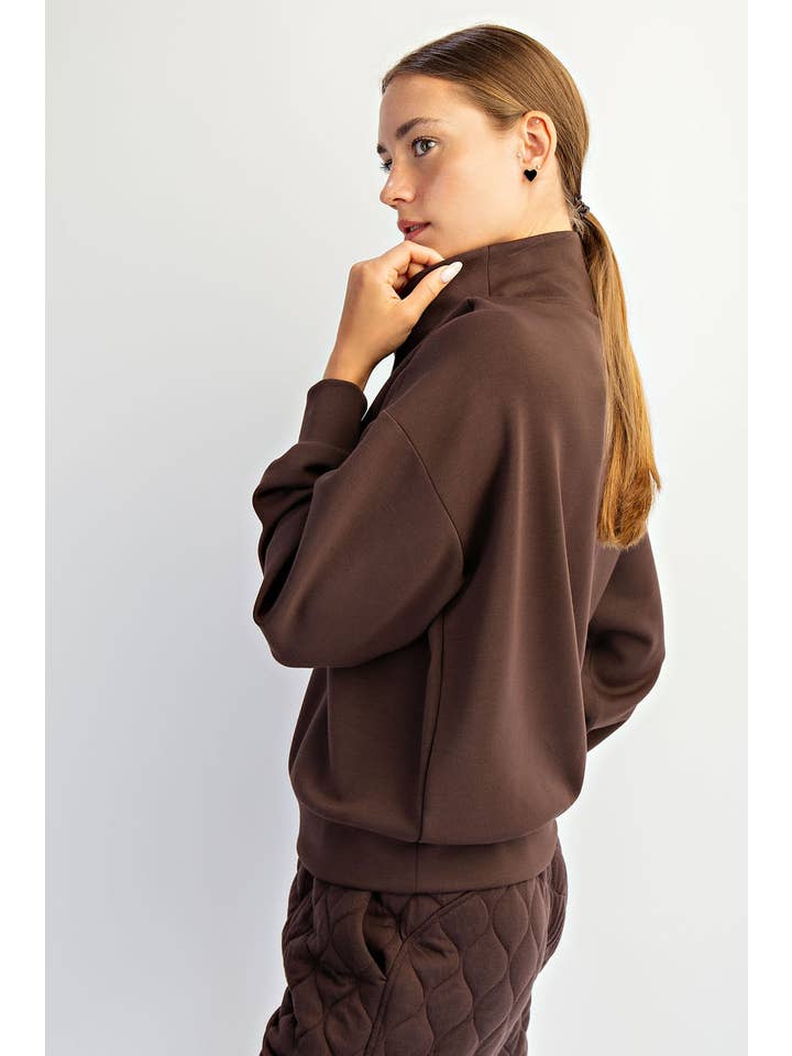 Rae Mode - Wholesale Jacket - Women's - MODAL SCUBA LUXE HALF ZIP JACKET15