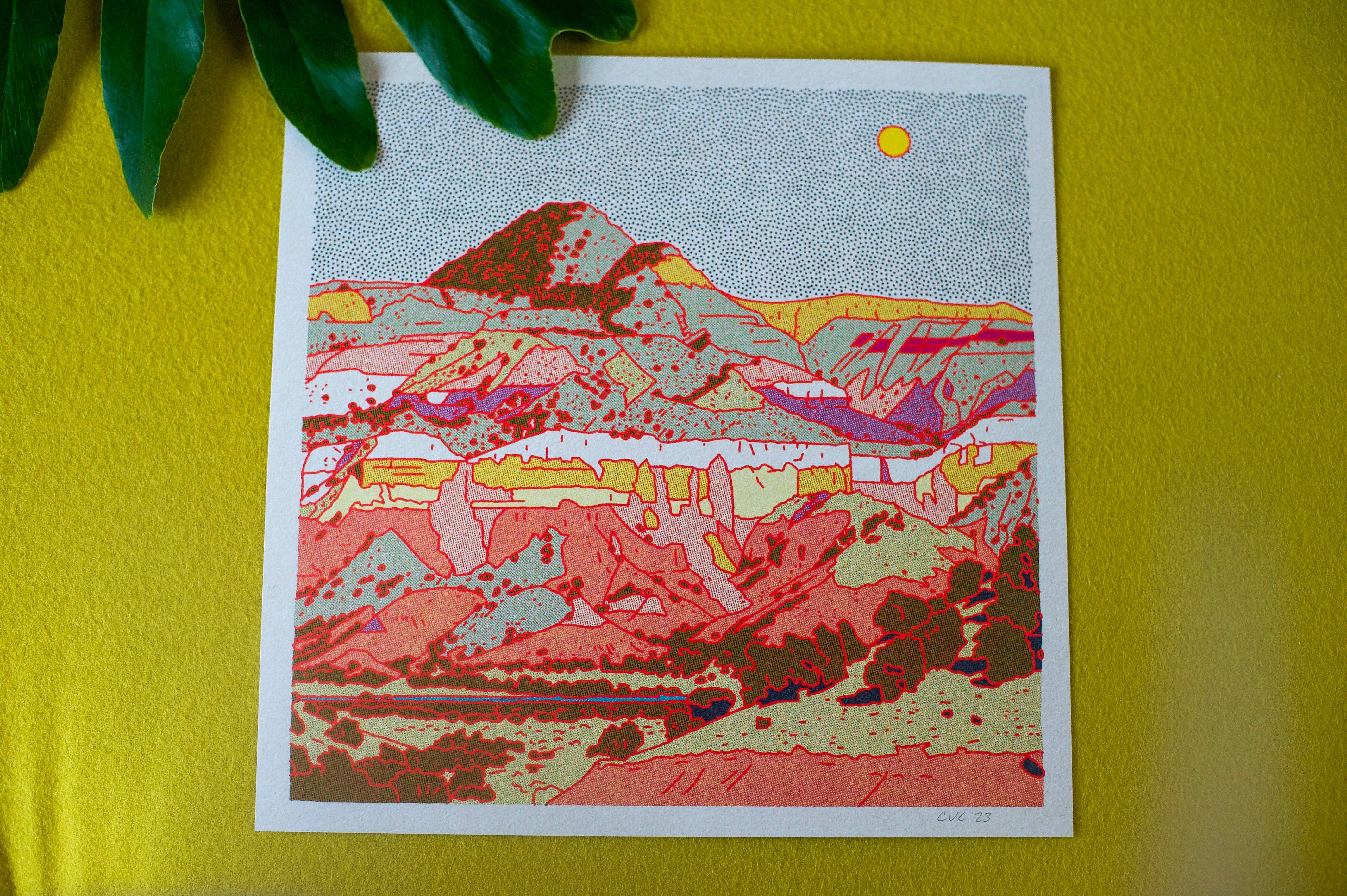 Caroline Clark - Wholesale Art Print - Desert Mountain #304