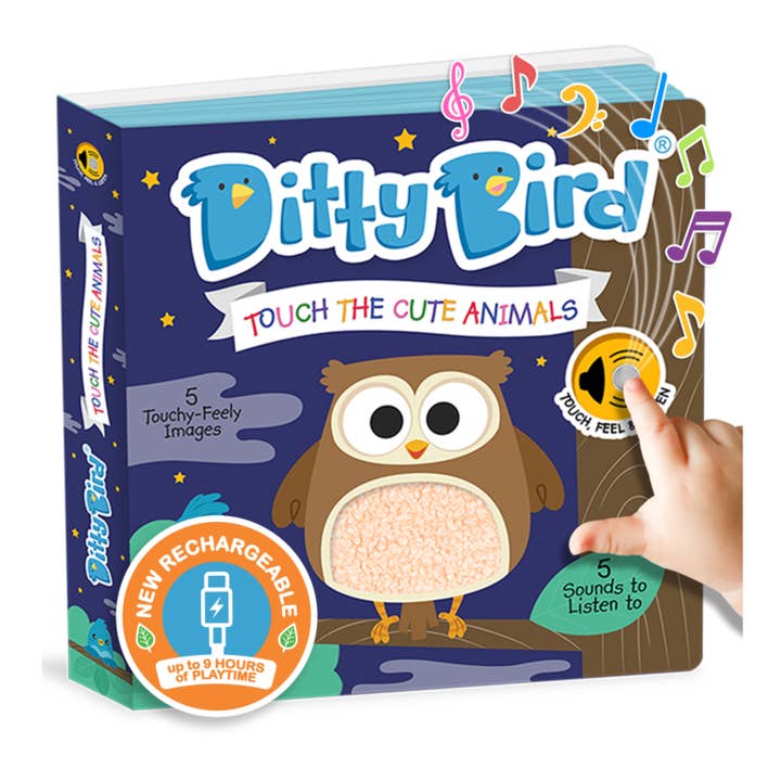 Ditty Bird Första Sensoriska Boken Montessori Söta Djur USB-C för wholesale av Ditty Bird Europe