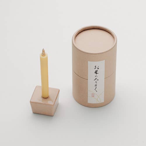 WAROSOKU DAIYO - Wholesale Tapered Candle/Candlestick - Rice Wax Candle h80mm1