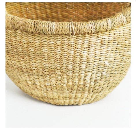The African Home Goods - Vendita all'ingrosso Cestini - Cesto Mini Bolga africano del Ghana | Senza tintura | 18 - 23 cm5
