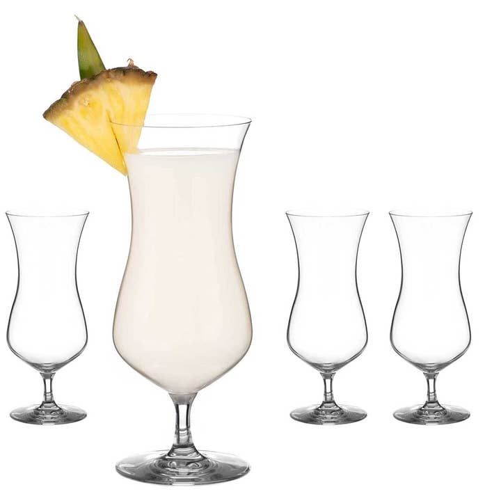Verres Pina Colada à strass - Ensemble de gel à cocktail Hurricane pour la vente par DIAMANTE