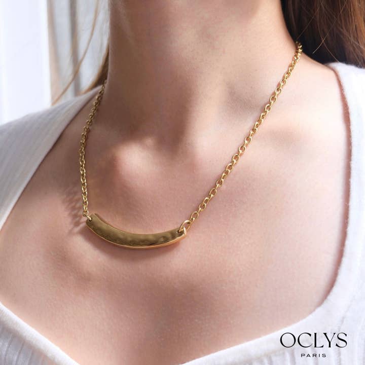 Halsband Huga i rostfritt stål med kedja för wholesale av Oclys