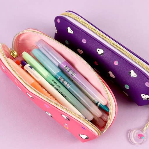 K-Wonderland - Wholesale Pencil Case/Pouch - Peanuts Snoopy Slim Pouch Pencil Case with Charm3
