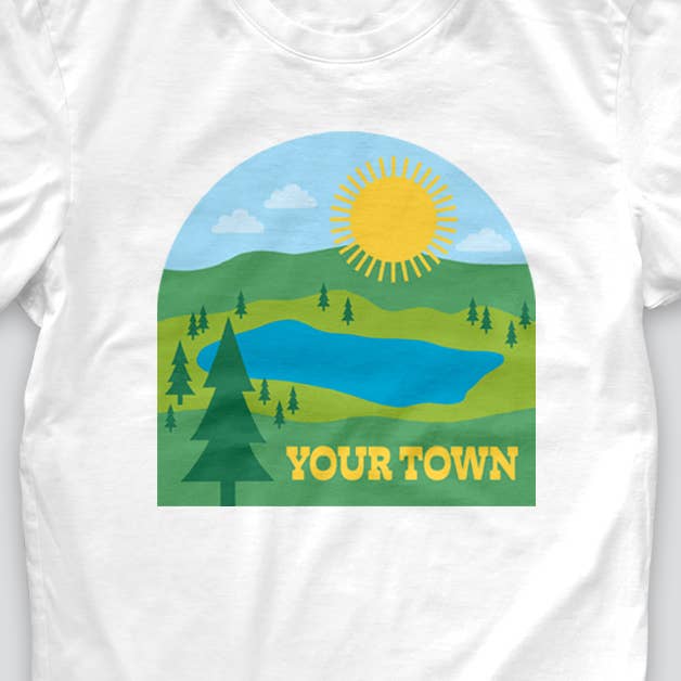 Rock Scissor Paper - Wholesale Screen Printed T-Shirt - Kids - Personalized City Toddler T-Shirt - Lake View, name drop