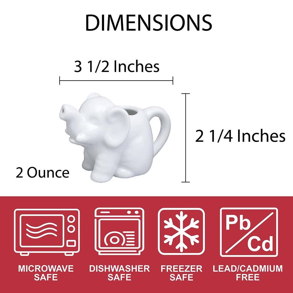 HIC - Harold Import Co. - Wholesale Kitchen Tool/Gadget - HIC Kitchen Elephant Creamer, 2oz3