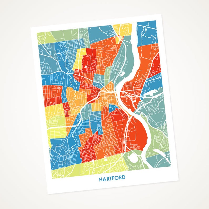 Juanita's Adventures – Impressão artística por atacado – Impressão do mapa de Juanitas Hartford0