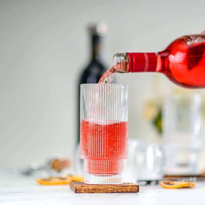 Greenline Goods - Wholesale Drinking Glass/Cup - Ripple Drinking Glasses - 12 oz Modern - Set of 43