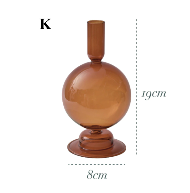 IVORE.GROUP (We cover All Import duty) – wholesale Ljushållare – Brun glasljusstake i retrostil10