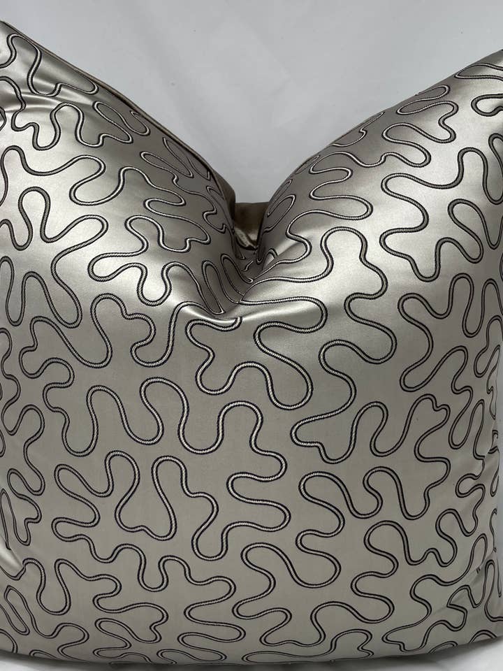 The Bradshaw Collection Greige Satin Woven 24” Pillow Case for wholesale by StyleUp