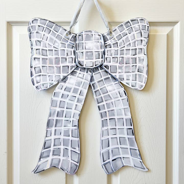 Home Malone - Wholesale Door Hanger - Disco Bow Door Hanger - Disco Ball Coquette Home Yard Decor