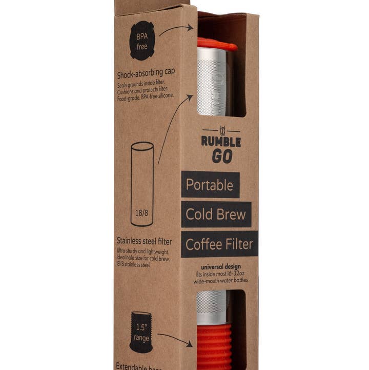 Rumble Go: Portable Cold Brew Coffee Maker (filter only) for wholesale by Rumble Jar