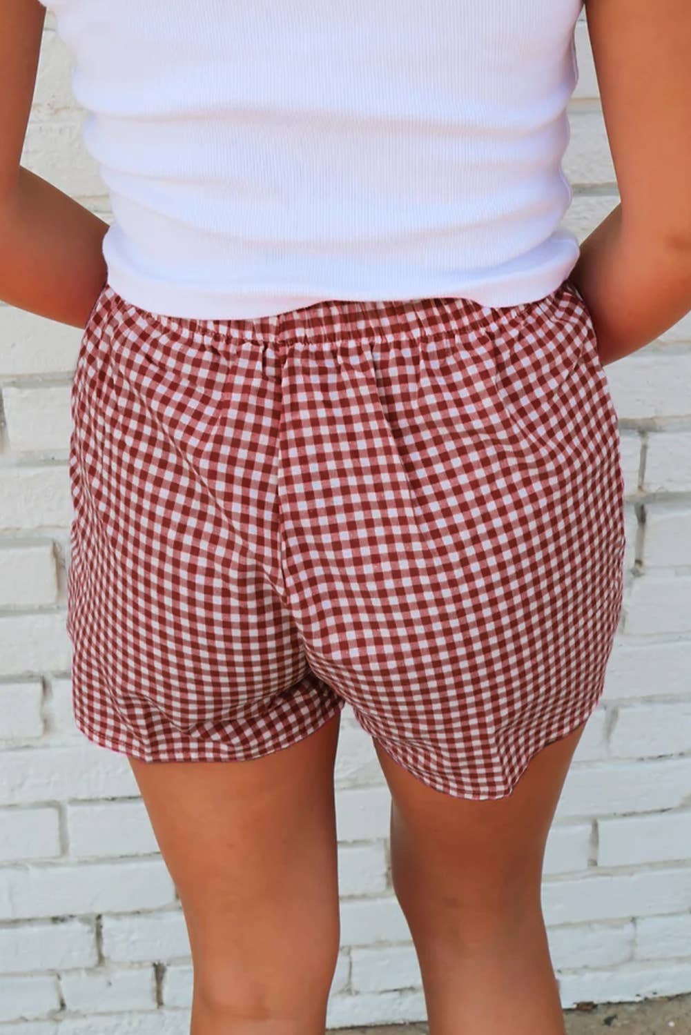 LiveFashionWay - Wholesale Shorts - Women's - Gingham Printed High Waist Shorts17