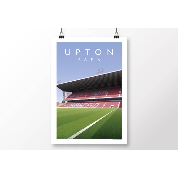 West Ham Upton Park - Póster de la Tribuna Bobby Moore para venta al por mayor de Matthew J I Wood Design & Illustration