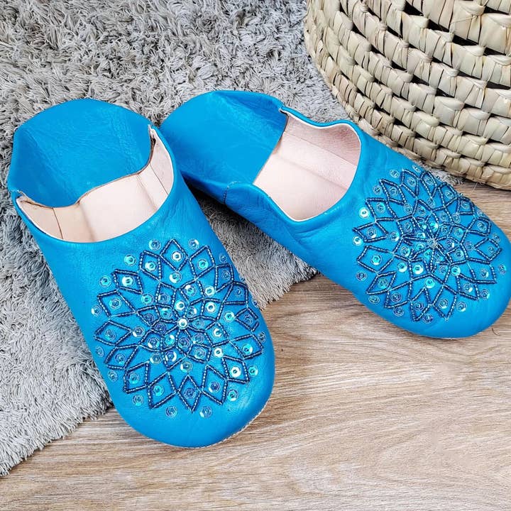 Sequin Babouche Tøfler til kvinder, Babouche tøfler for engroshandel hos Pathiya