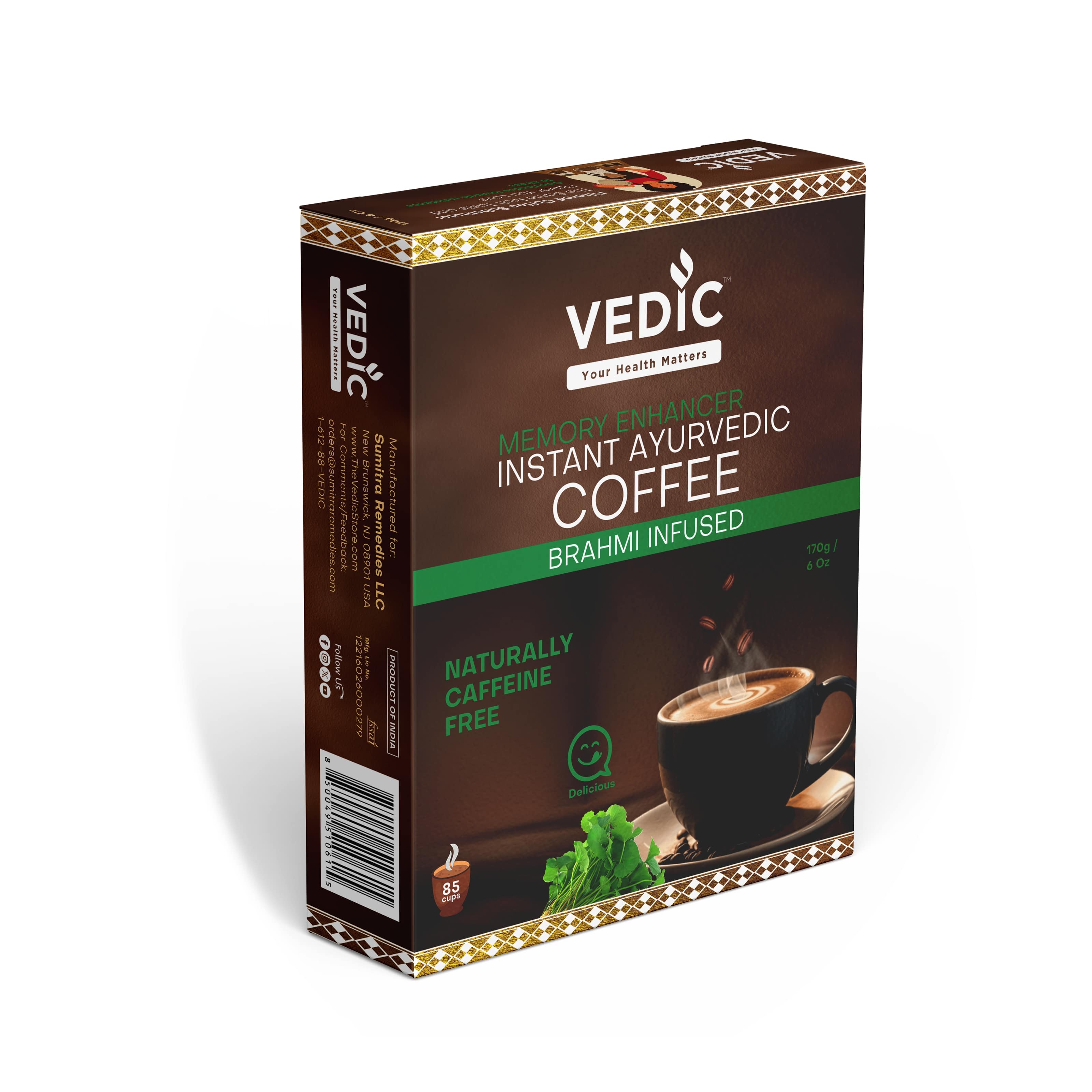 Vedic Juices – wholesale Instant coffee/espresso – Vedic Coffee , Memory Enhancer Instant Ayurvedic Coffee, Bra1