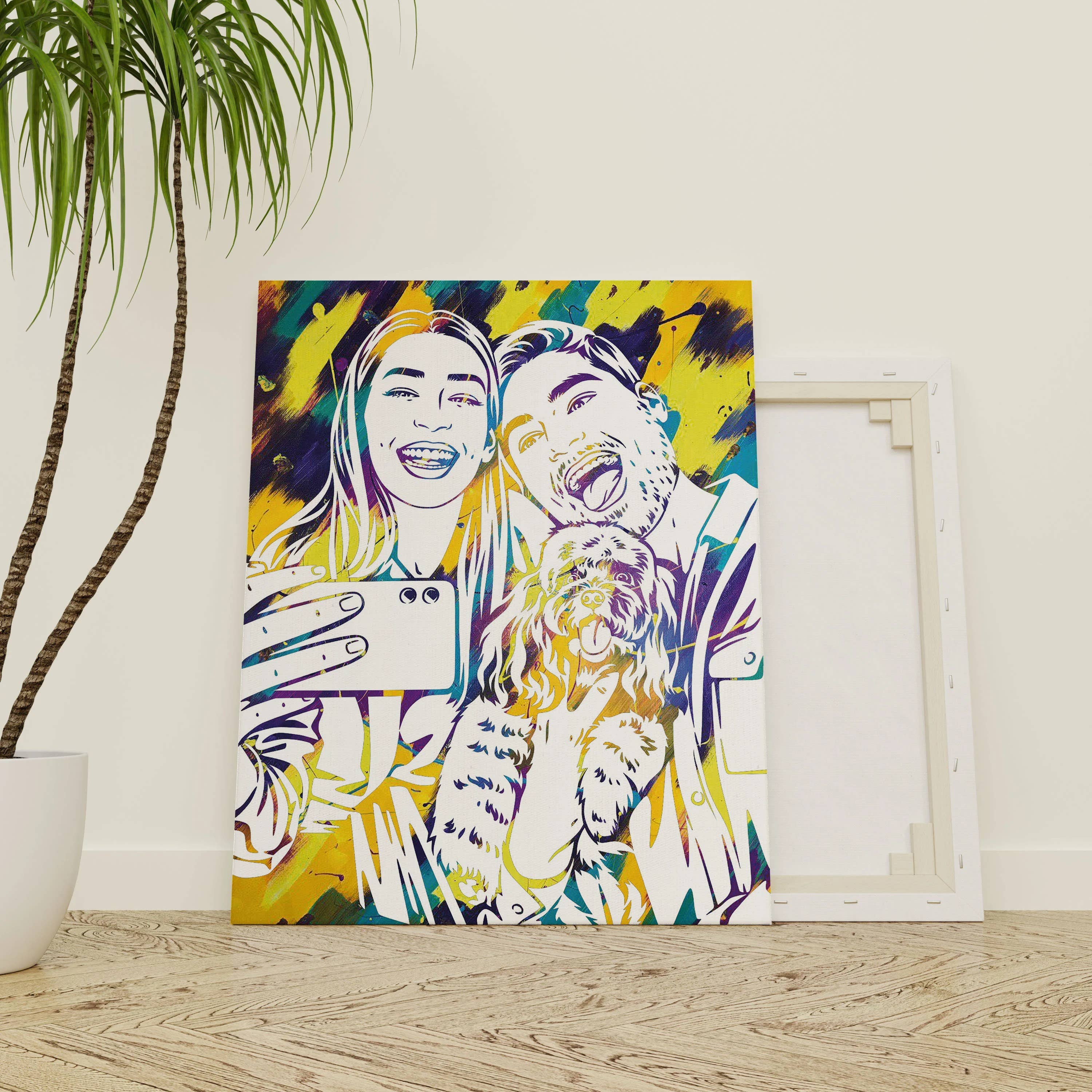 Artisan Digital - Vendita all'ingrosso Kit per lavoretti fai da te - Kit di verniciatura Ritratto personalizzato su tela3