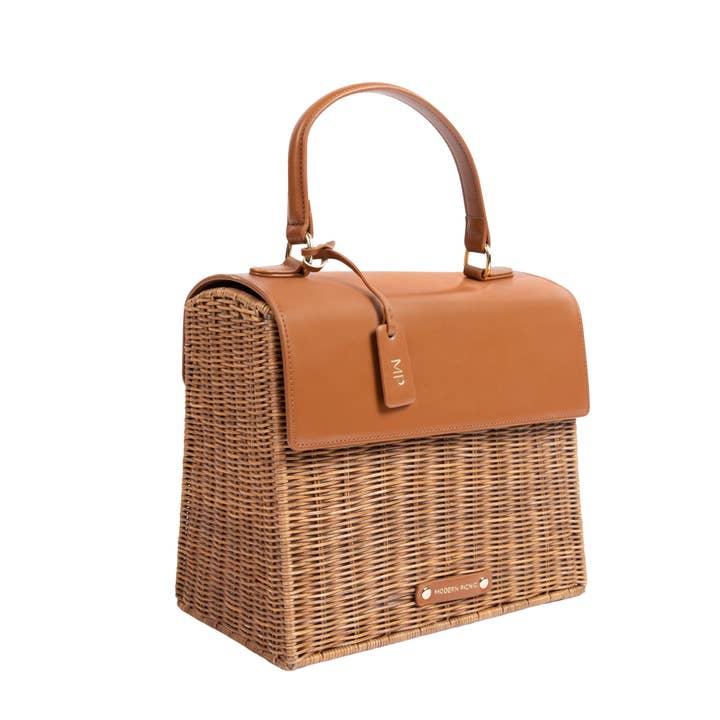 Modern Picnic - Wholesale Lunch Bag/Box - Wicker Lunchbox – Insulated Wicker Beach Cooler Bag