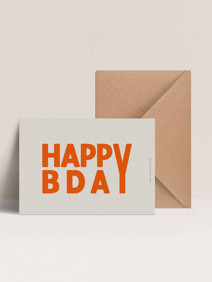 Cartão Happy Bday por atacado de Papier and Co.