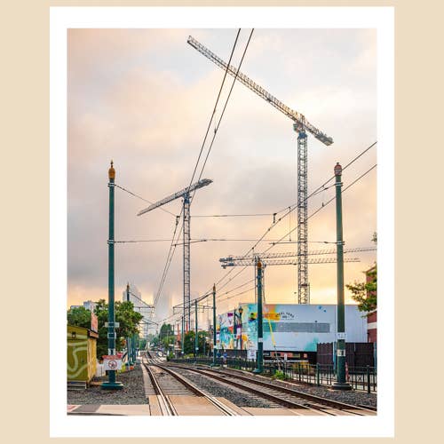 Charlotte, NC Art Print (8x10): Crana City por atacado de Charlotte to Paris