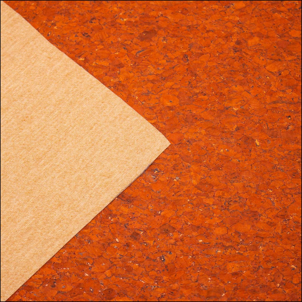 Meninas Bonitas Cork - Wholesale Craft Supplies - Agglomerate Orange Portuguese cork fabric COF-3592