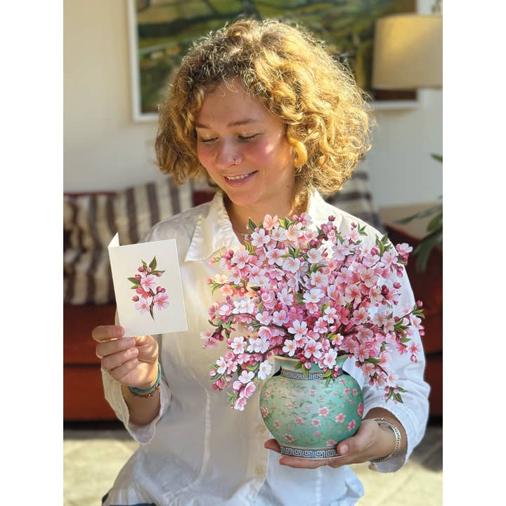 FreshCut Paper LLC - Wholesale Everyday Greeting Card - Japanese Cherry Blossoms (8 Pop-up Greeting Cards)1