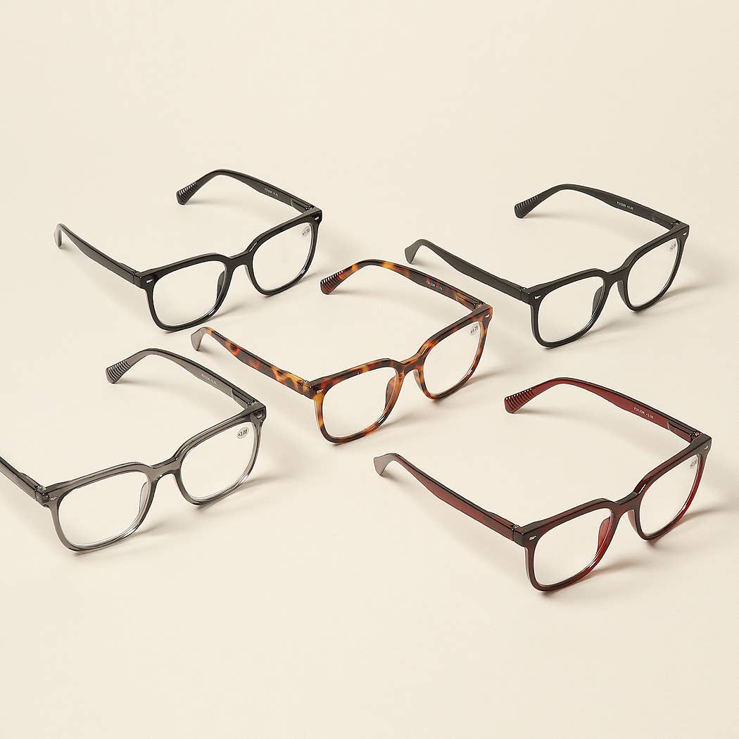  ASSORTED COLOR Unisex Classic Design Square Reading Glasses for wholesale on Faire5