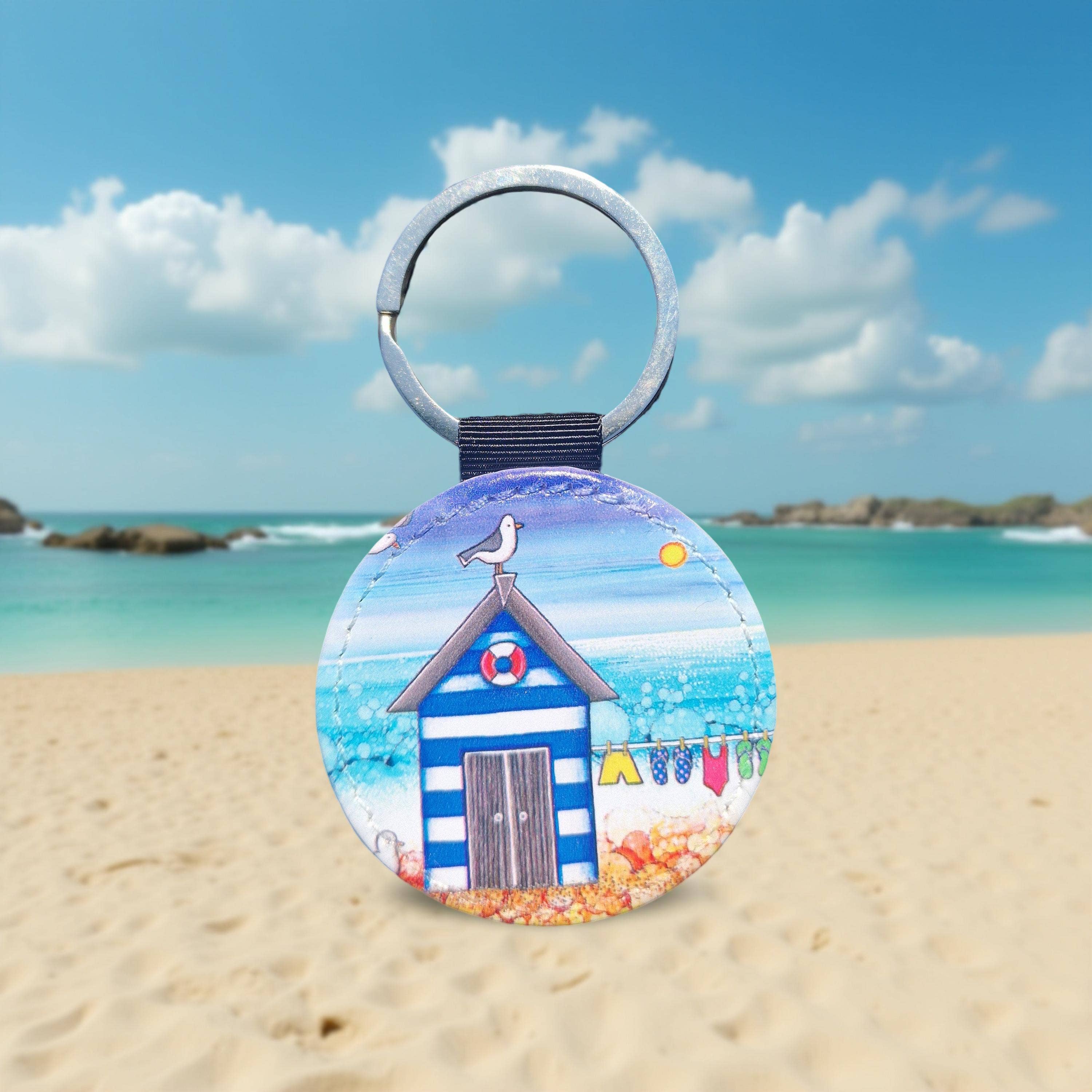 By Jo Crafts - Vendita all'ingrosso Portachiavi - Unisex - 87/90-KR - Portachiavi in Finta Pelle a Forma di Capanna da Spiaggia4