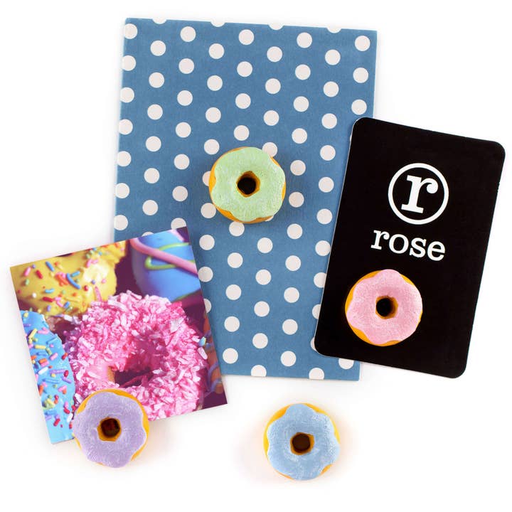 Three by Three Seattle - Wholesale Magnet - colorful donut magnets