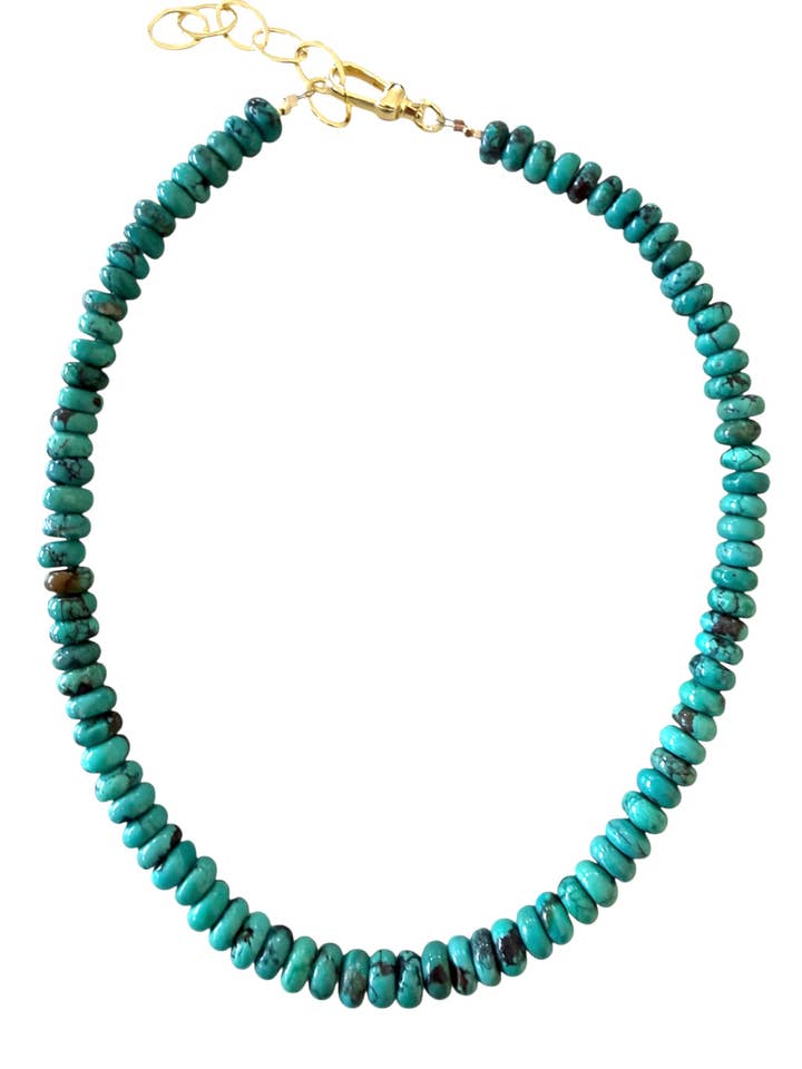 Turquoise Roundel Statement Necklace for wholesale by Sonya Renee Jewelry