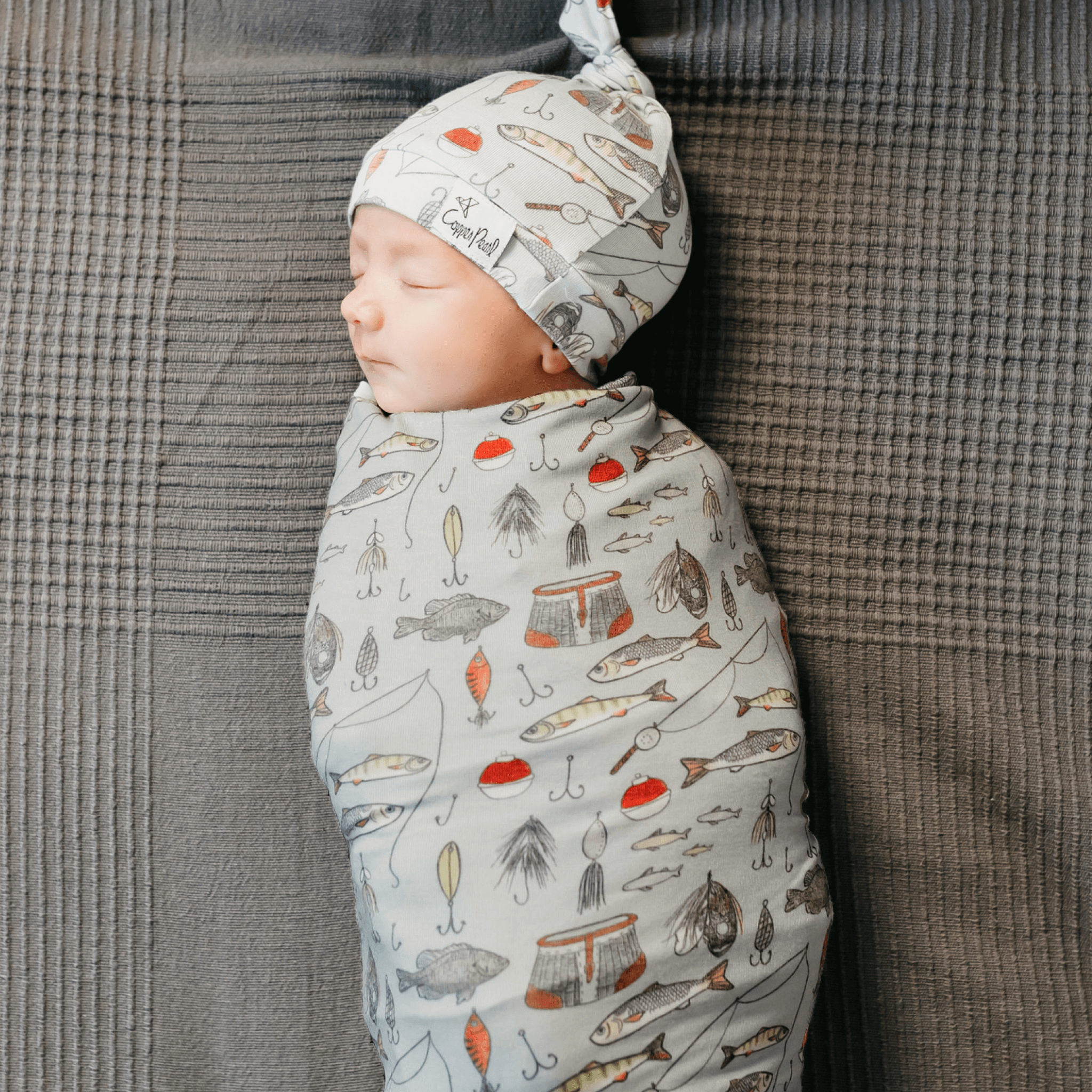 Copper Pearl - Wholesale Swaddle - Baby - Knit Swaddle Blanket - Trout0