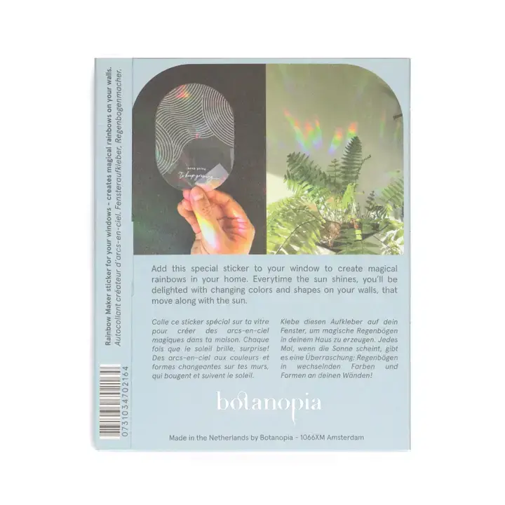 Botanopia USA - gifts , decor and cards for plant lovers - Wholesale Suncatcher - Rainbow maker sticker - Keep going to keep growing13
